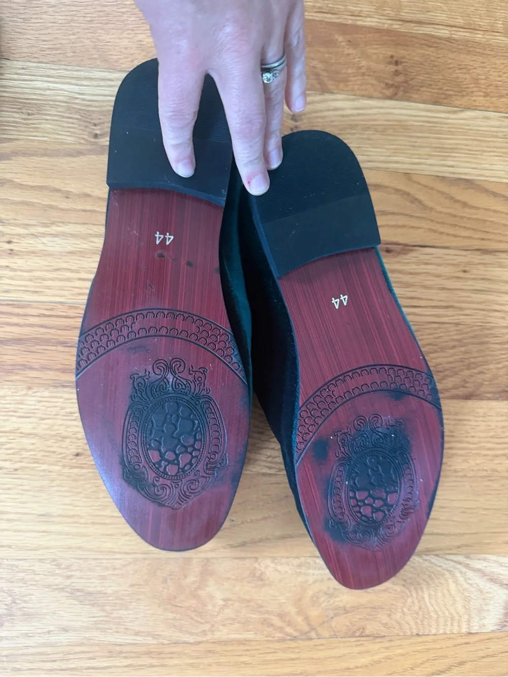Amazon Teal Velvet Slip-On Loafers for Men